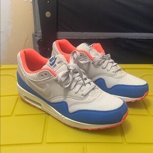 Nike Air Max Low Top Sneakers - White, Blue & Coral
